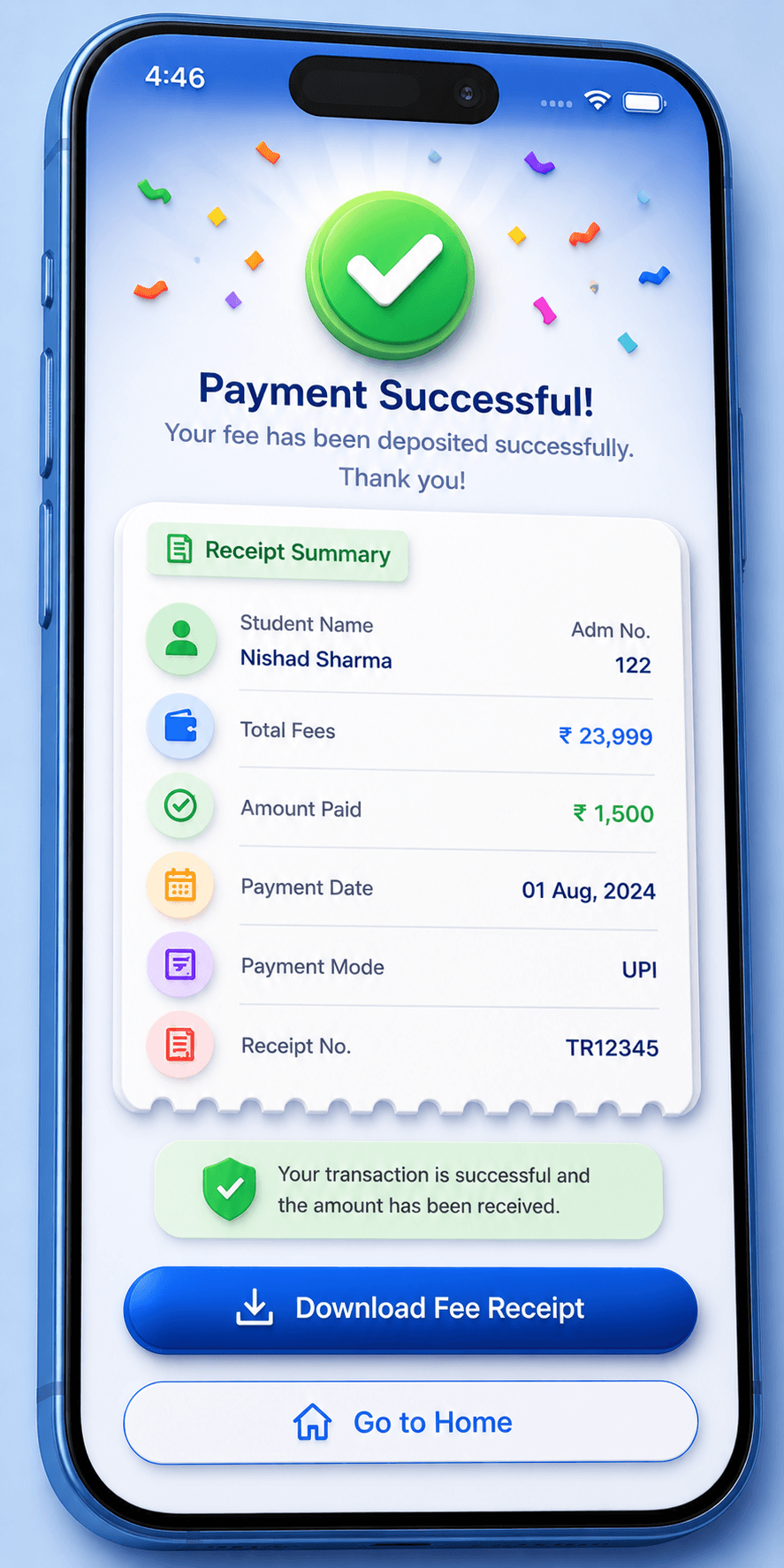 FeesPe Dashboard Mobile Preview 4